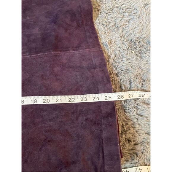 Eileen fisher 100% goat suede purple skirt size xs - Picture 7 of 8